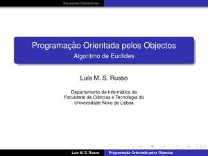 Programação Orientada pelos Objectos - Algoritmo