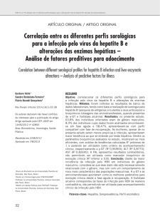 Correlação entre os diferentes perfis sorológicos para a infecção