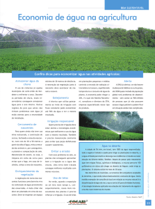 Economia de água na agricultura
