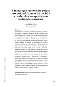 André Carvalho - A integração regional na porção setentrional da