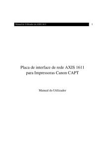 Placa de interface de rede AXIS 1611 para Impressoras Canon CAPT