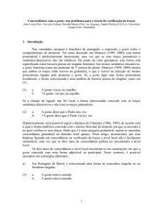 Concordância com a gente: um problema para a teoria de