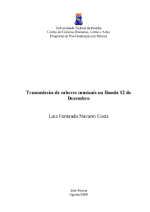 Transmissão de saberes musicais na Banda 12 de - TEDE