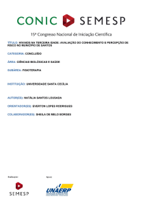 TÍTULO: HIV/AIDS NA TERCEIRA IDADE: AVALIAÇÃO DO