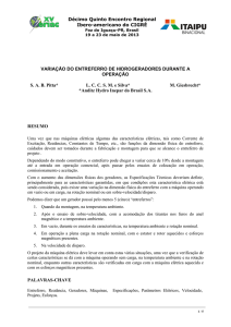 Proposta de apresentação de Trabalho Técnico para CIGRÉ XI ERIAC