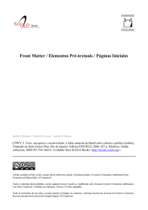 Front Matter / Elementos Pré-textuais / Páginas