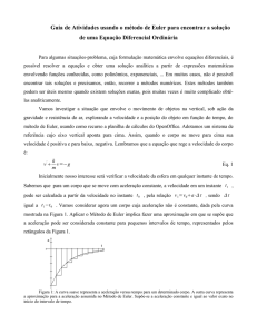 Guia de Atividades usando o método de Euler para