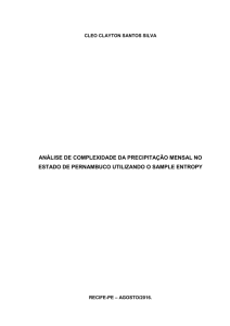 análise de complexidade da precipitação mensal no estado de