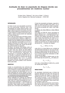 Avaliação da dose na população de Alagoas devido aos