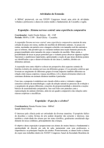 Atividades de Extensão - Sociedade Brasileira de Neurociências e