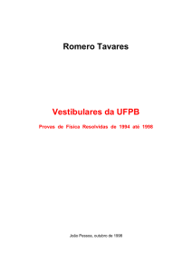 Vestibular UFPB - Provas de Física resolvidas