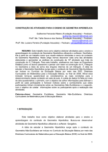 Construção de atividades para o ensino de geometria