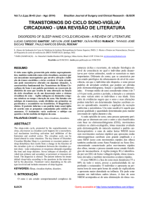transtornos do ciclo sono-vigília/ circadiano