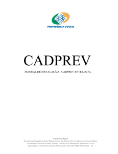Instalação/Atualização do CADPREV-Ente Local