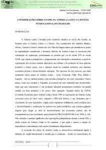 A economia dos países da América Latina se desenvolveu