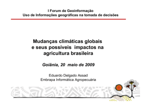 Mudanças climáticas globais e seus possíveis impactos na