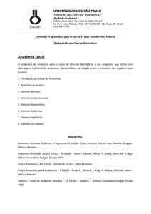 Programa da prova da 2.a etapa de transferência externa - ICB-USP