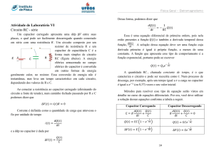 Atividade de Laboratório VI Circuito RC - série - if