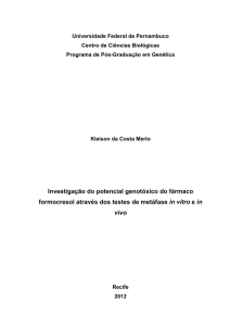 Investigação do potencial genotóxico do fármaco formocresol