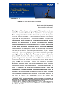 ambiência como necessidade humana