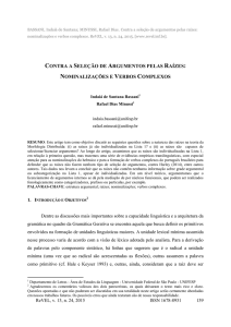 contra a seleção de argumentos pelas raízes: nominalizações e