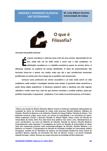 ensinar e aprender filosofia: um testemunho