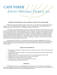 projecto de preservação da herança judaica em cabo verde