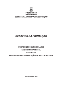 Proposições Curriculares para o Ensino Fundamental da RME-BH