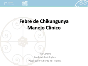 Febre de Chikungunya Manejo Clínico