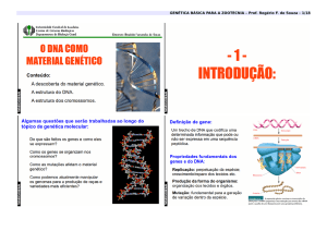 GENÉTICA BÁSICA PARA A ZOOTECNIA – Prof. Rogério F. de