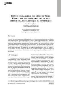 Estudo comparativo dos métodos Wum e Websift para mineração de