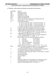 Conjunto de instruções do μP8085 (pdf 135KB)