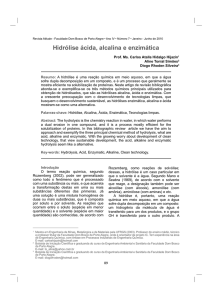 Hidrólise ácida, alcalina e enzimática