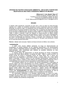 oficinas de teatro e educação ambiental: um olhar a partir