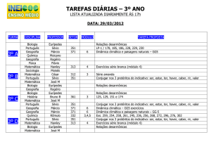 TAREFAS DIÁRIAS – 3º ANO