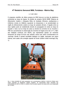 4o Relatório Semanal M98, Fortaleza - Walvis Bay