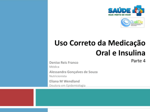 Uso Correto da Medicação Oral e Insulina