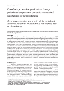 Ocorrência, extensão e gravidade da doença periodontal em