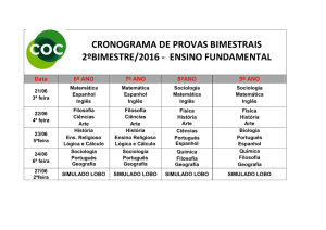 Cronograma para Ensino Fundamental