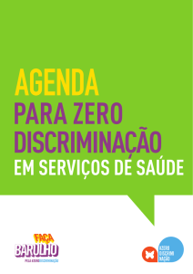 Agenda para Zero Discriminação em Serviços de Saúde.