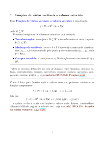 1 Funç˜oes de várias variáveis a valores vetoriais