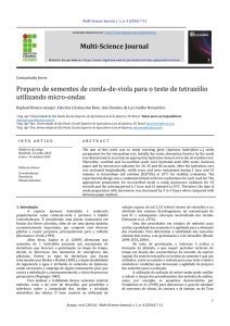 Multi-Science Journal Preparo de sementes de corda-de