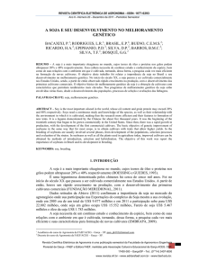 a soja e seu desenvolvimento no melhoramento genético