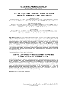 REVISTA CAATINGA — ISSN 0100-316X INSETOS ASSOCIADOS