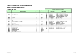 Provas Finais e Exames do Ensino Básico 2012 2º Ciclo