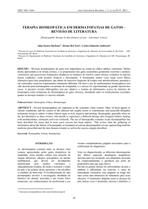 terapia homeopática em dermatopatias de gatos – revisão de