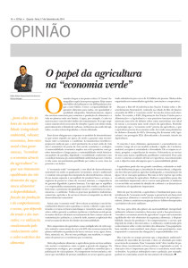 O papel da agricultura na “economia verde”