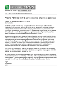 Projeto Fórmula Indy é apresentado a empresas gaúchas