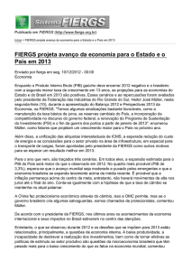 FIERGS projeta avanço da economia para o Estado e o País em 2013