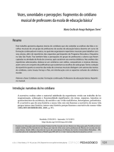 Vozes, sonoridades e percepções: fragmentos do cotidiano musical